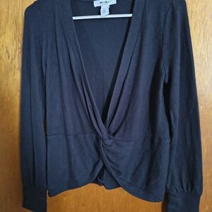 White House Black Market Dark Knit Cardigan